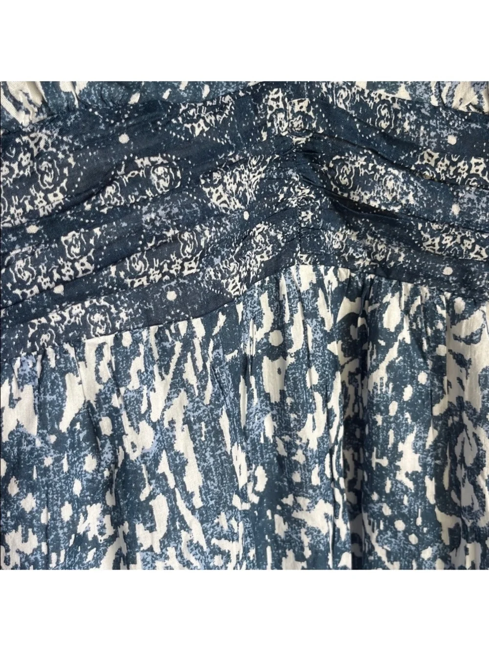 Abercrombie & Fitch Blue and White Printed Maxi Dress